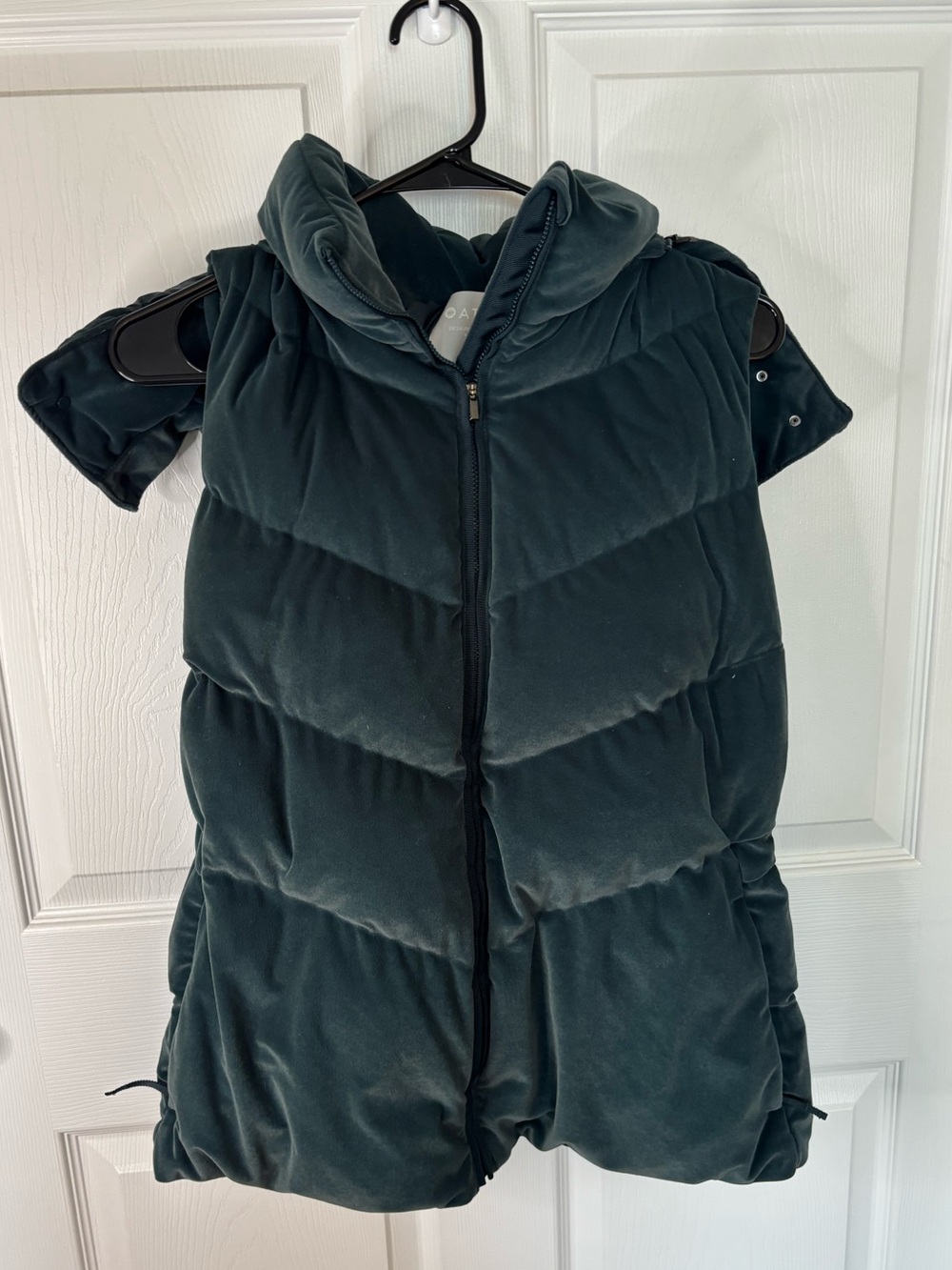Teal Athleta Velvet Down Puffer Vest